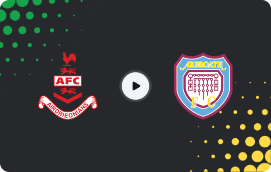 Where to watch Airdrie United — Arbroath, Scottish Cup, 17.01.2026