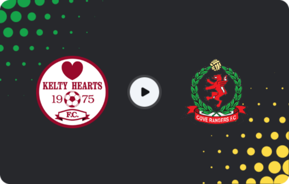 Where to watch Kelty Hearts — Cove Rangers, Scottish Cup, 17.01.2026