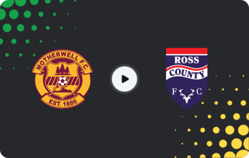 Where to watch Motherwell — Ross County, Scottish Cup, 17.01.2026