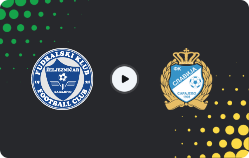 Where to watch Zeljeznicar Sarajevo — Slavija, Cup, 11.02.2026