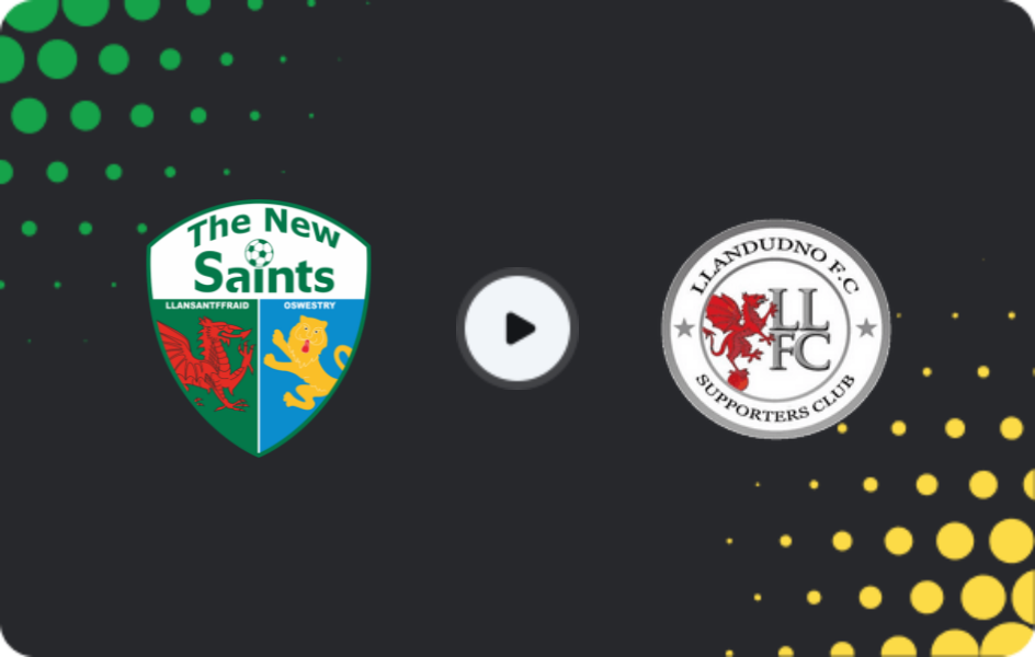 Where to watch The New Saints — Llandudno, League Cup, 06.12.2025
