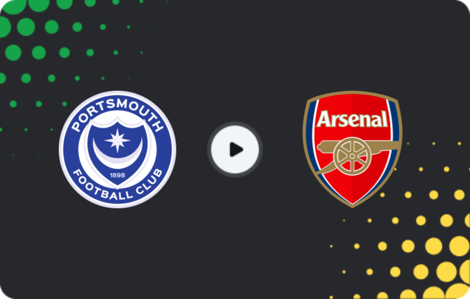 Where to watch Portsmouth — Arsenal, FA Cup, 11.01.2026