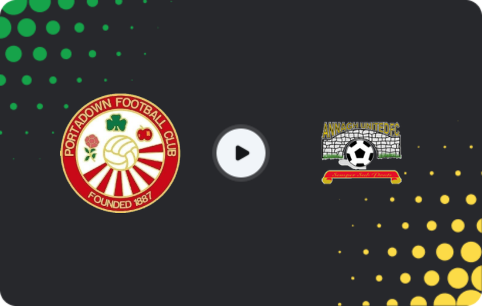 Where to watch Portadown — Annagh United, Cup, 10.01.2026