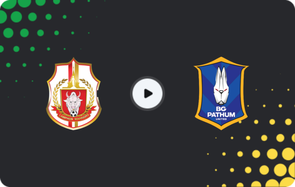Where to watch Lamphun Warrior — BG Pathum United, League 1, 10.01.2026
