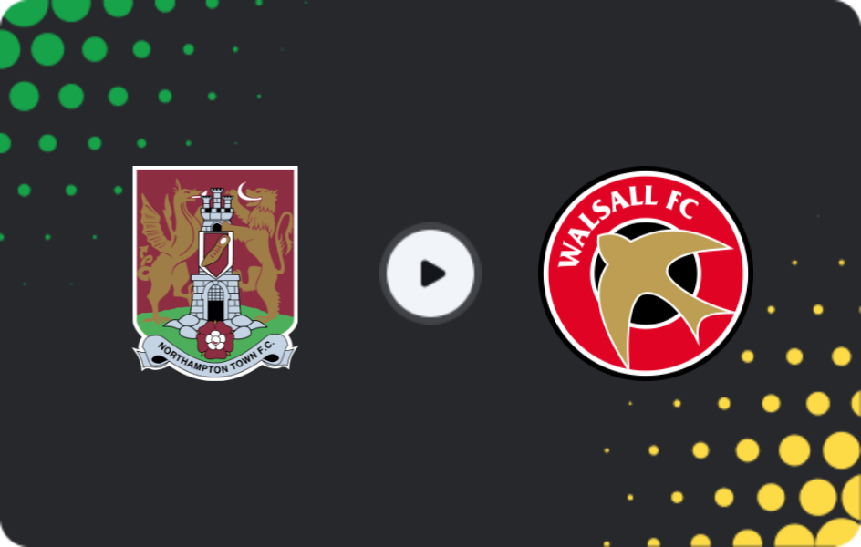 Where to watch Northampton — Walsall, EFL Trophy, 14.01.2026