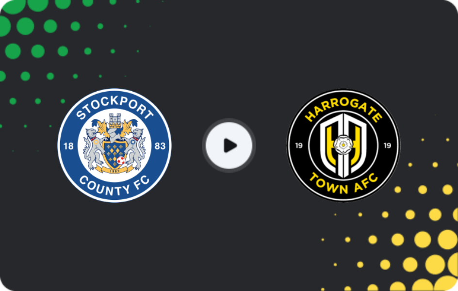 Where to watch Stockport County — Harrogate Town, EFL Trophy, 13.01.2026
