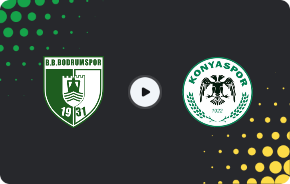 Where to watch Bodrumspor — Konyaspor, Cup, 15.01.2026
