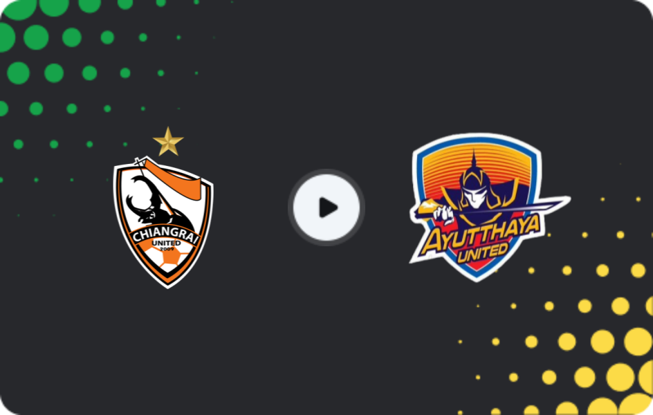 Where to watch Chiangrai United — Ayutthaya FC, League 1, 24.01.2026