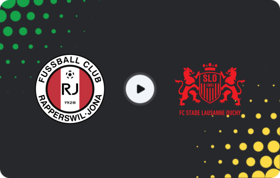 Where to watch Rapperswil — Stade Lausanne-Ouchy, Challenge League, 24.01.2026