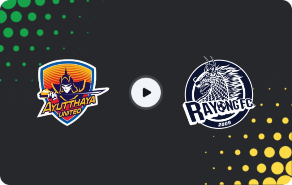 Where to watch Ayutthaya FC — Rayong FC, League 1, 31.01.2026