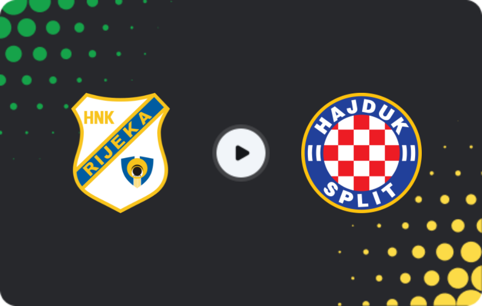 Where to watch HNK Rijeka — Hajduk Split, Cup, 04.03.2026