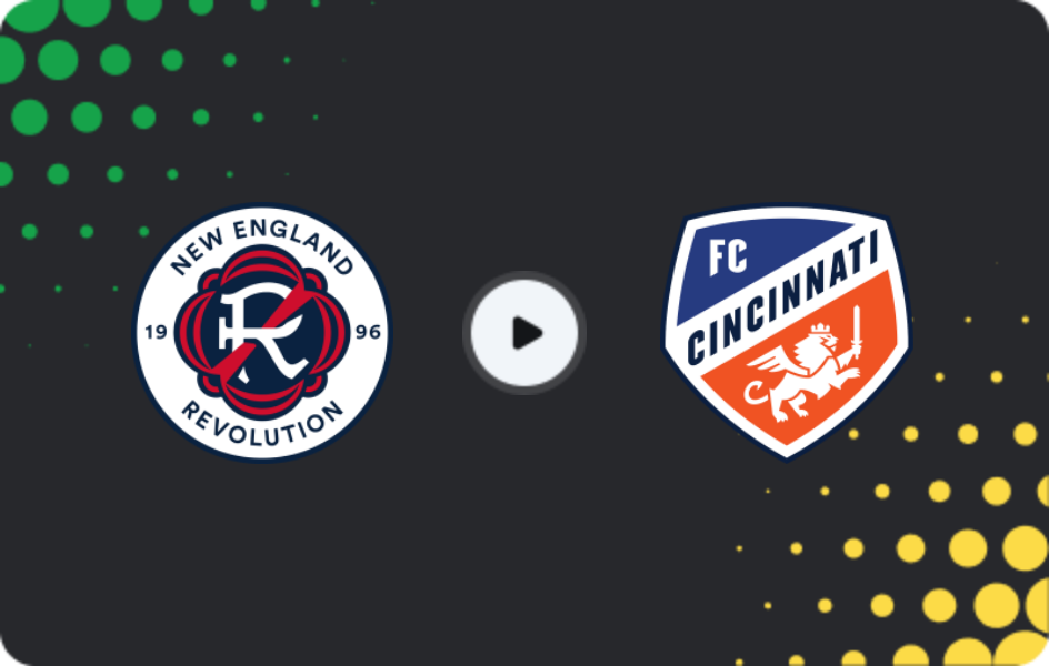 Where to watch New England Revolution — FC Cincinnati, MLS, 15.03.2026