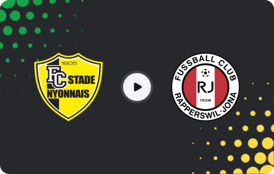 Where to watch Stade Nyonnais — Rapperswil, Challenge League, 20.03.2026
