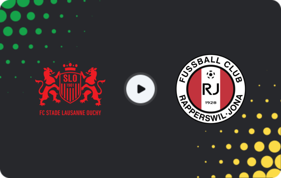Where to watch Stade Lausanne-Ouchy — Rapperswil, Challenge League, 06.04.2026