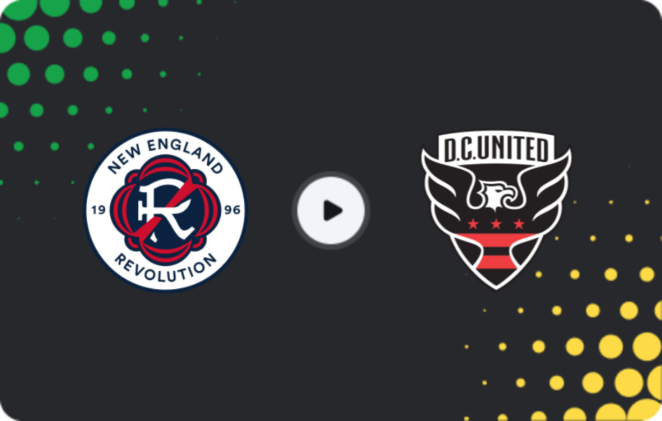 Where to watch New England Revolution — DC United, MLS, 12.04.2026
