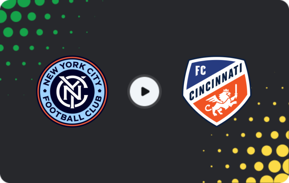 Where to watch New York City — FC Cincinnati, MLS, 23.04.2026