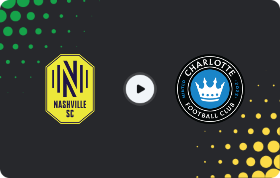 Where to watch Nashville SC — Charlotte, MLS, 26.04.2026