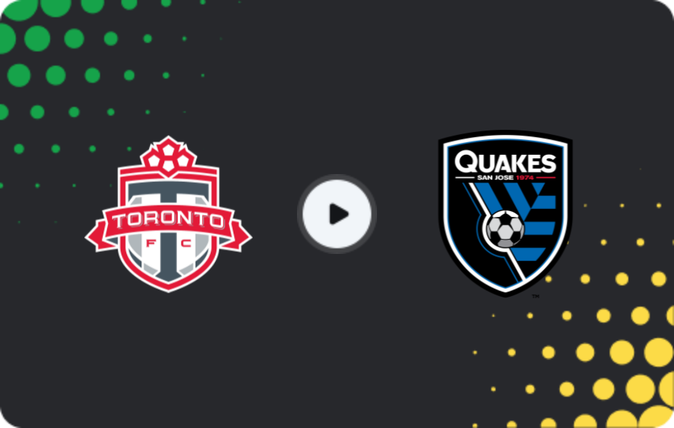 Where to watch Toronto FC — San Jose Earthquakes, MLS, 02.05.2026