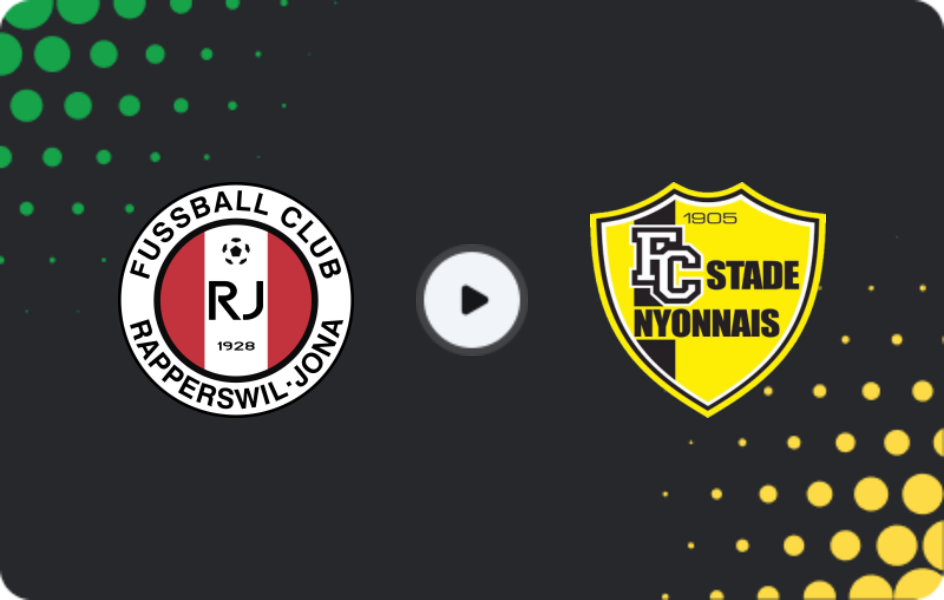 Where to watch Rapperswil — Stade Nyonnais, Challenge League, 15.05.2026