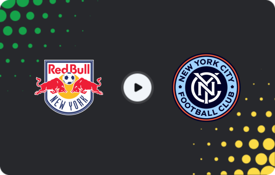 Where to watch New York Red Bulls — New York City, MLS, 17.05.2026