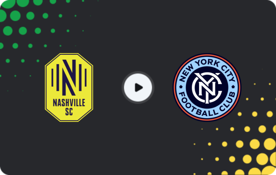 Where to watch Nashville SC — New York City, MLS, 24.05.2026