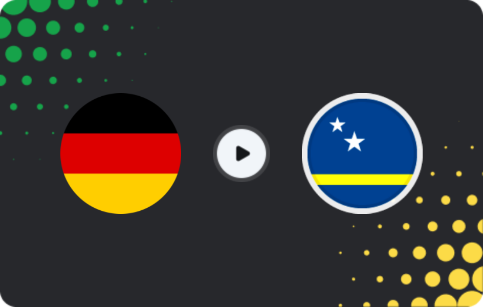 Where to watch Germany — Curaçao, World Cup, 14.06.2026