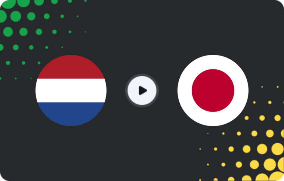 Where to watch Netherlands — Japan, World Cup, 14.06.2026