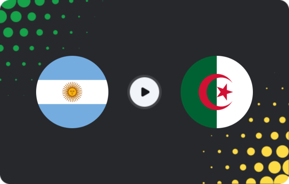 Where to watch Argentina — Algeria, World Cup, 17.06.2026