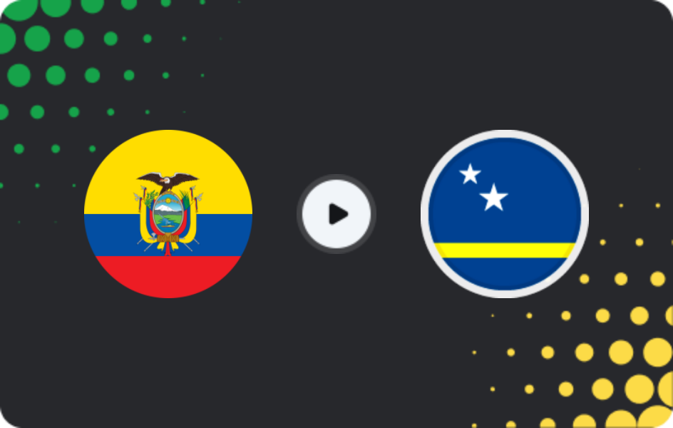 Where to watch Ecuador — Curaçao, World Cup, 21.06.2026