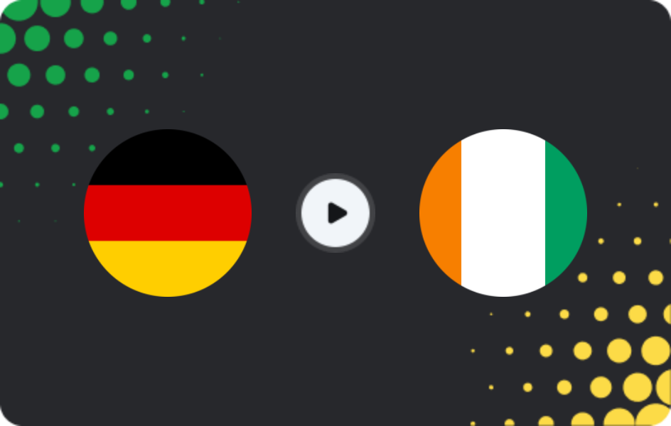 Where to watch Germany — Ivory Coast, World Cup, 20.06.2026