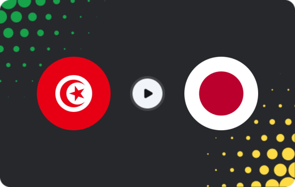 Where to watch Tunisia — Japan, World Cup, 21.06.2026