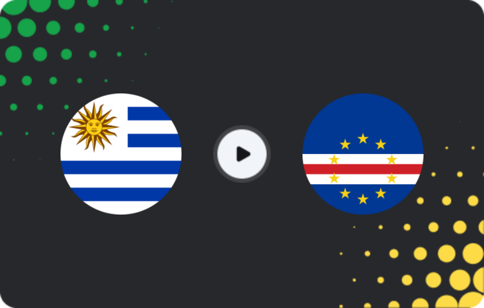 Where to watch Uruguay — Cape Verde, World Cup, 22.06.2026