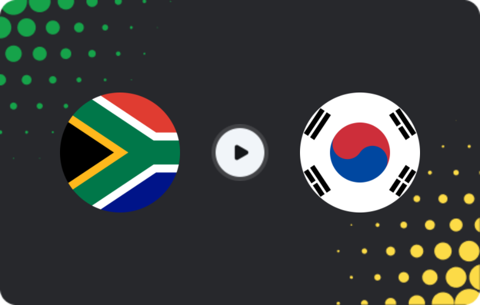 Where to watch South Africa — South Korea, World Cup, 25.06.2026