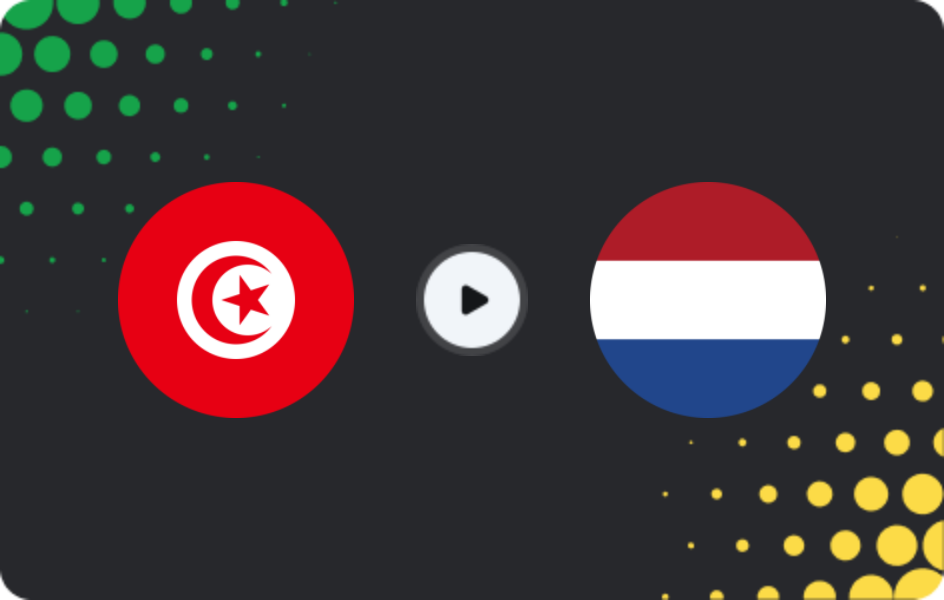 Where to watch Tunisia — Netherlands, World Cup, 26.06.2026