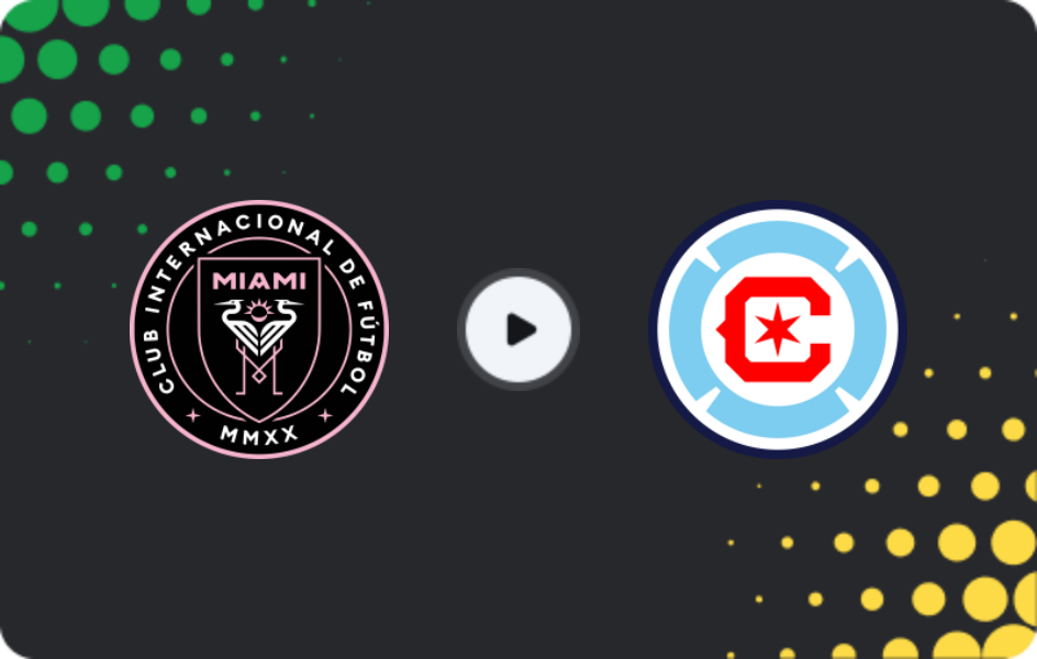 Where to watch Inter Miami — Chicago Fire, MLS, 23.07.2026