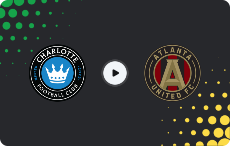 Where to watch Charlotte — Atlanta United, MLS, 23.07.2026