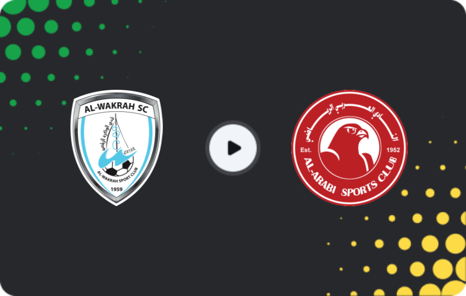 Where to watch Al Wakrah — Al-Arabi, Stars League, 07.01.2026