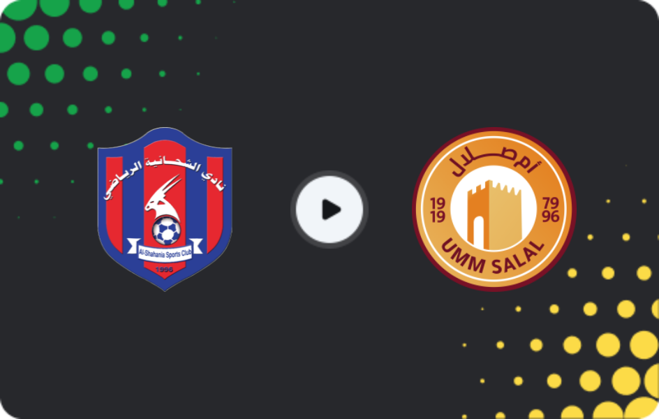 Where to watch Al Shahaniya — UMM Salal, Stars League, 16.01.2026
