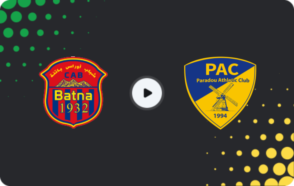 Where to watch CA Batna — Paradou AC, Coupe d'Algérie, 15.01.2026