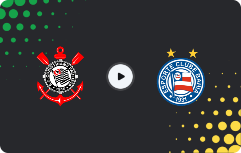Where to watch Corinthians — Bahia, Serie A, 28.01.2026