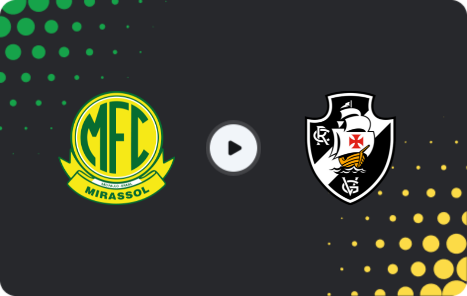 Where to watch Mirassol — Vasco da Gama, Serie A, 28.01.2026