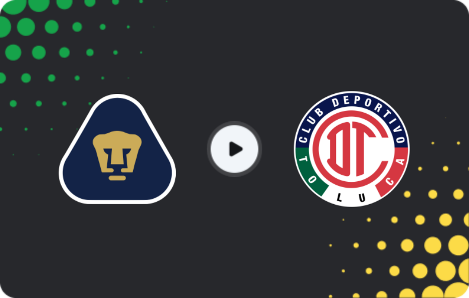 Where to watch UNAM Pumas — Toluca, Liga MX, 04.03.2026