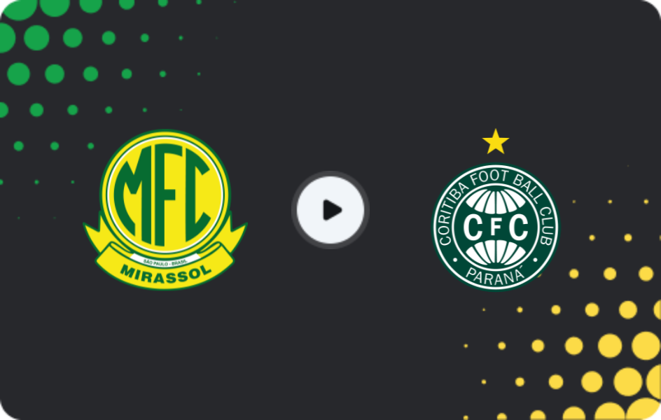 Where to watch Mirassol — Coritiba, Serie A, 19.03.2026