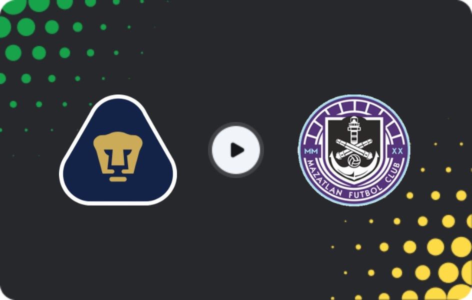 Where to watch UNAM Pumas — Mazatlán, Liga MX, 12.04.2026