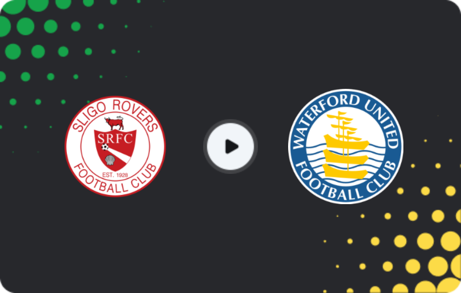Where to watch Sligo Rovers — Waterford, Premier Division, 18.04.2026
