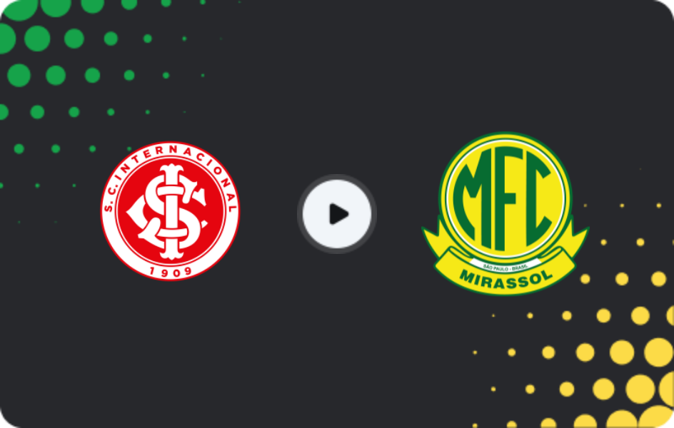 Where to watch Internacional — Mirassol, Serie A, 19.04.2026