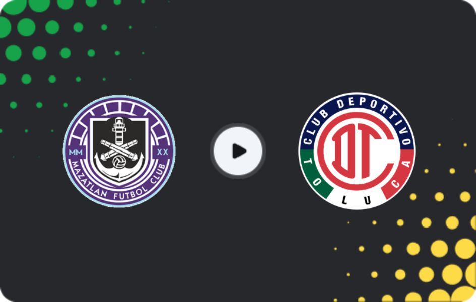 Where to watch Mazatlán — Toluca, Liga MX, 23.04.2026