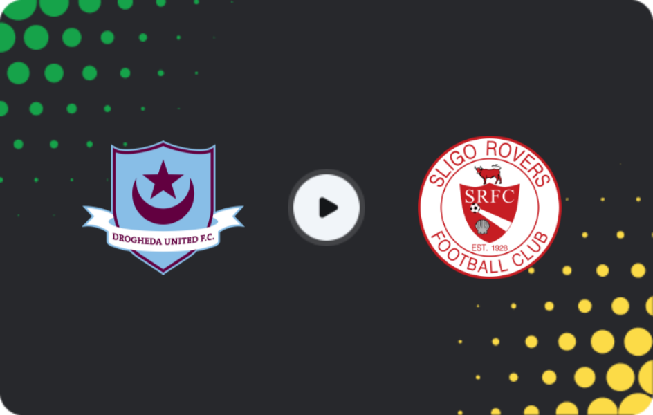 Where to watch Drogheda United — Sligo Rovers, Premier Division, 01.05.2026
