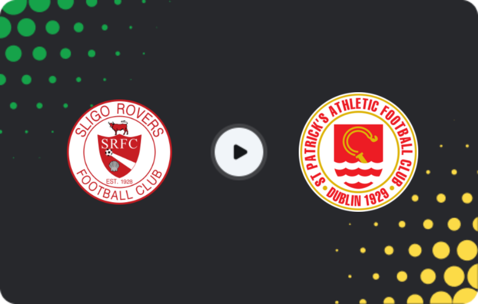 Where to watch Sligo Rovers — St Patrick's Athletic, Premier Division, 04.05.2026