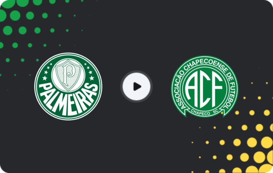 Where to watch Palmeiras — Chapecoense, Serie A, 31.05.2026